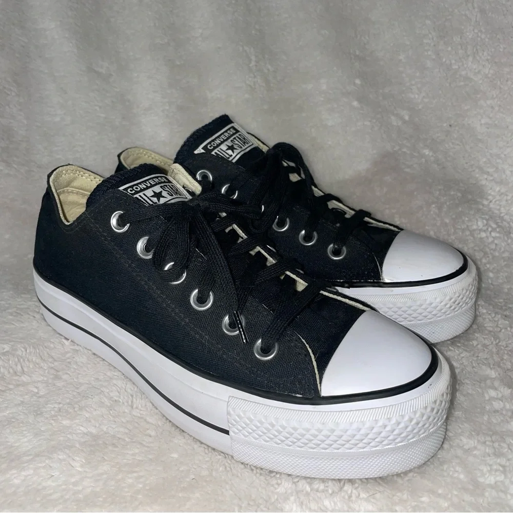 Black Platform Converse Shoes size 7 - Picture 4 of 9